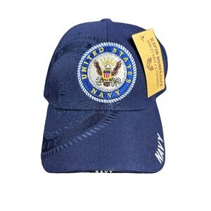 NEW US Navy Hat Strapback Baseball Cap United‎ States Military Embroidered Crest